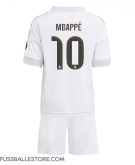 Günstige Real Madrid Kylian Mbappe #10 Heimtrikotsatz Kinder 2025-26 Kurzarm (+ Kurze Hosen)